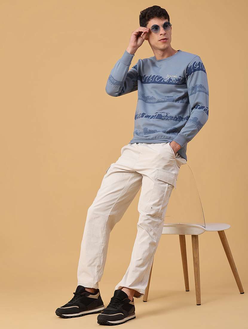 men printed long sleeve regular fit sweatshirt - 22092875 -  Standard Image - 5