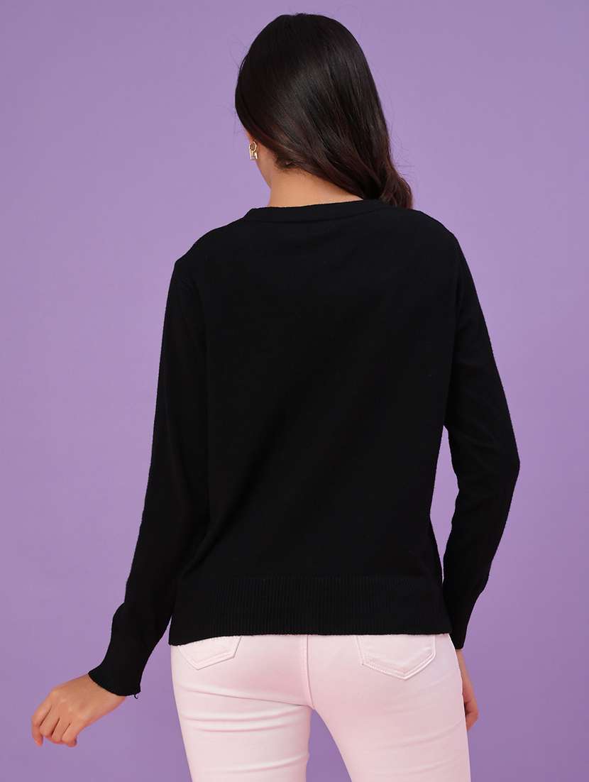 women solid long sleeve cardigan - 22092883 -  Standard Image - 3