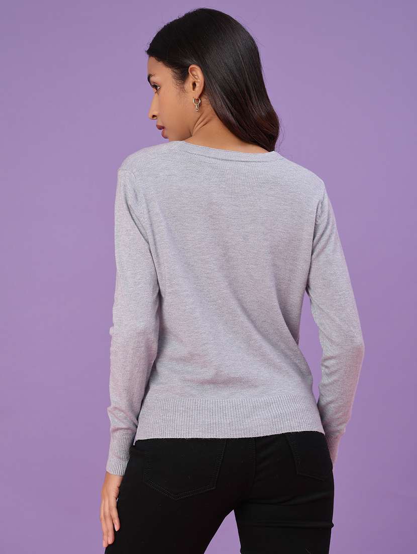 women solid long sleeve cardigan - 22092884 -  Standard Image - 3