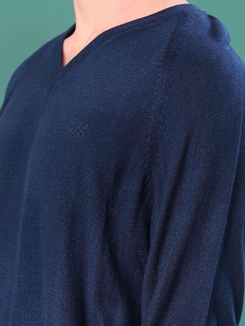 men solid long sleeve regular fit pullover - 22092919 -  Standard Image - 5