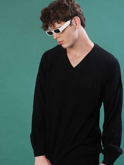 men solid long sleeve regular fit pullover - 22092920 -  Standard Image - 0