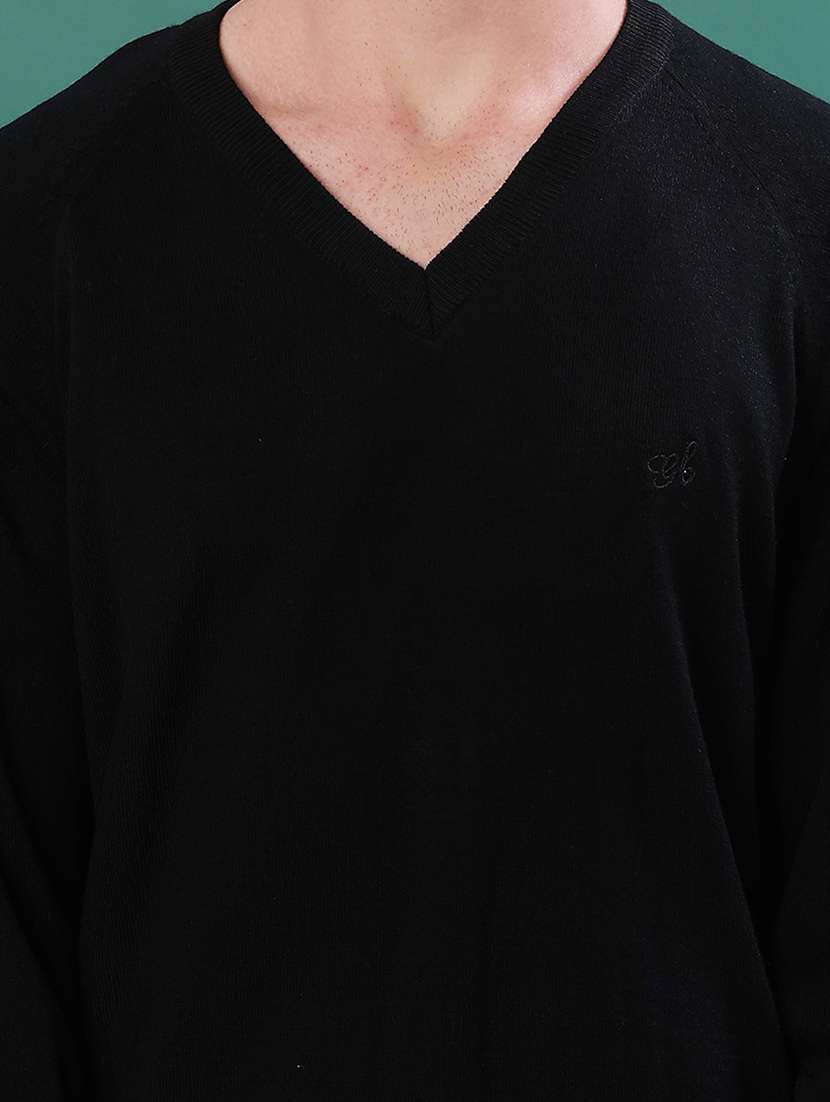 men solid long sleeve regular fit pullover - 22092920 -  Standard Image - 5