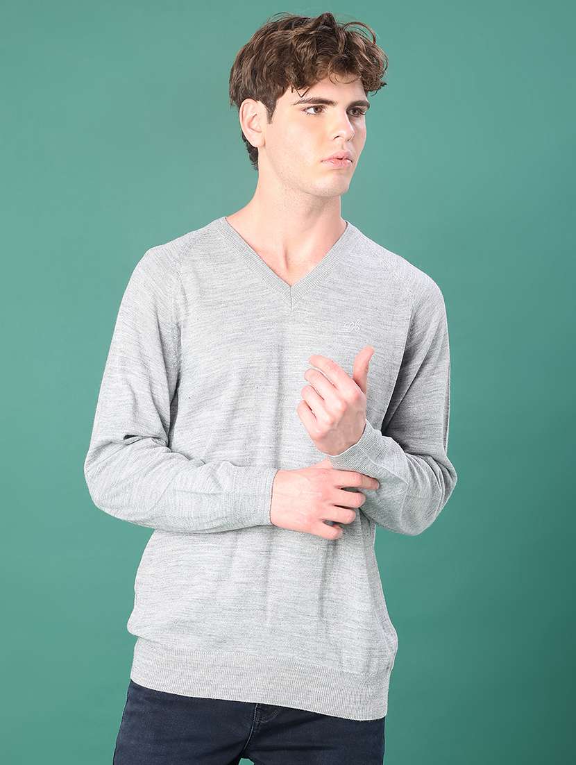 men solid long sleeve regular fit pullover - 22092922 -  Standard Image - 3