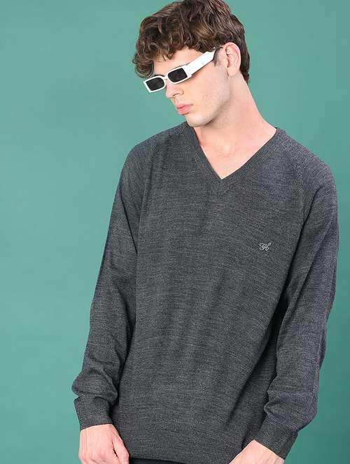 men solid long sleeve regular fit pullover - 22092923 -  Standard Image - 0