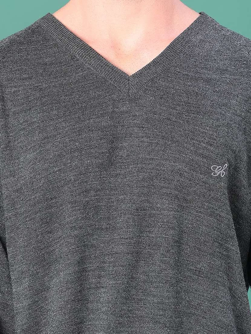 men solid long sleeve regular fit pullover - 22092923 -  Standard Image - 5