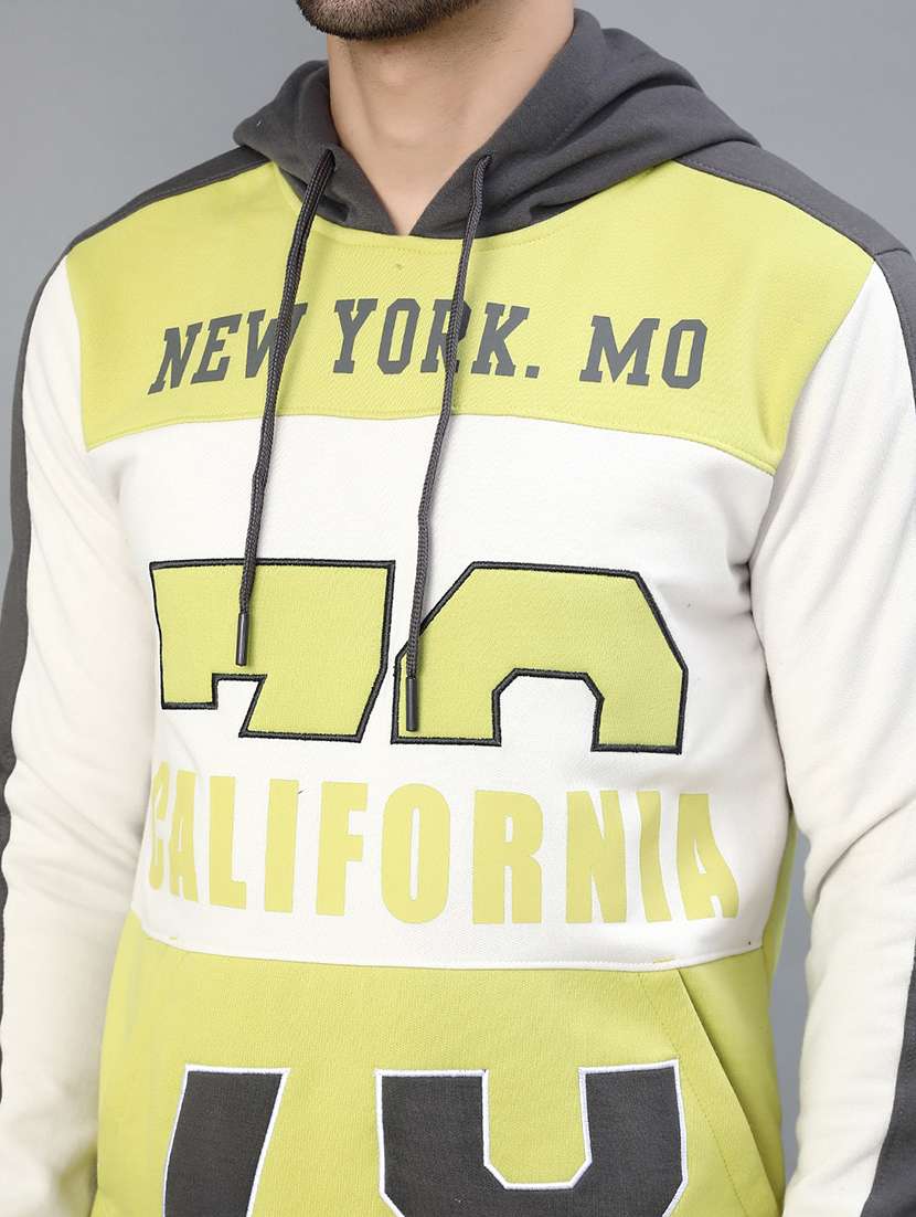 men color blocked long sleeve hooded sweatshirt - 22092940 -  Standard Image - 5