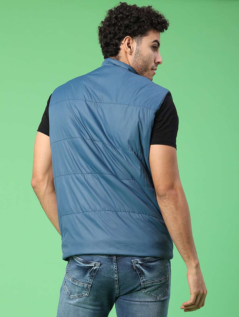 men color block sleeveless lightweight puffer jacket - 22092948 -  Standard Image - 3