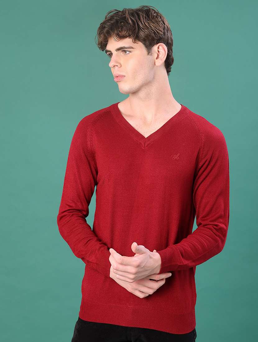 men solid long sleeve regular fit pullover - 22092962 -  Standard Image - 3