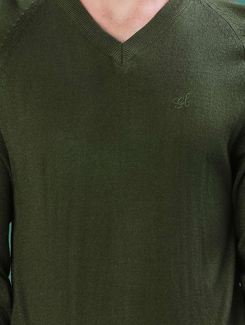 men solid long sleeve regular fit pullover - 22092963 -  Standard Image - 5