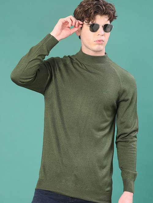men solid long sleeve regular fit pullover - 22092966 -  Standard Image - 0
