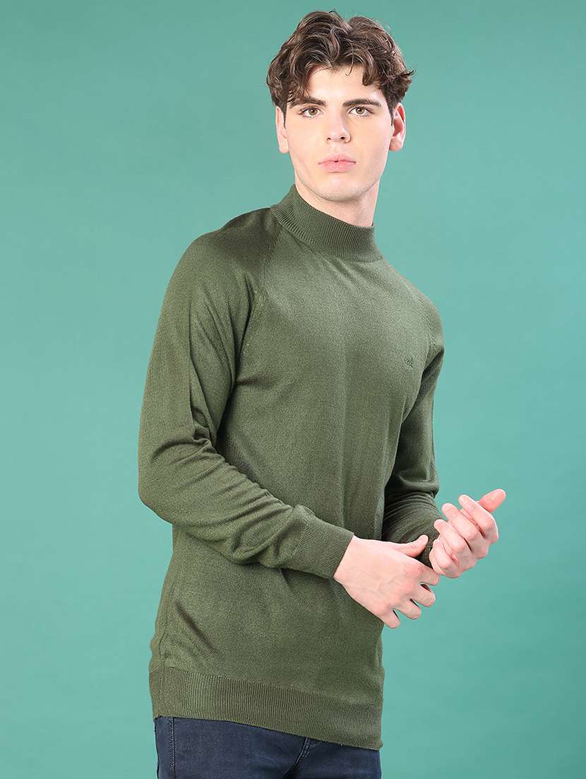 men solid long sleeve regular fit pullover - 22092966 -  Standard Image - 3