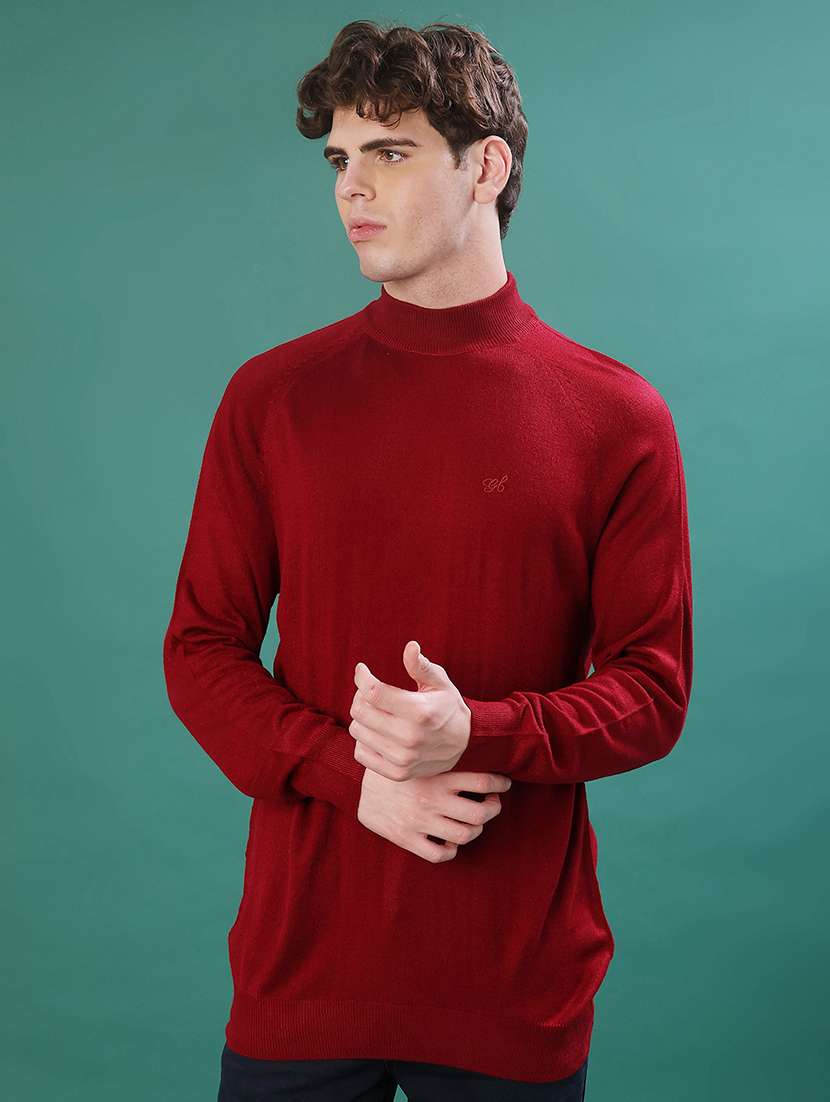 men solid long sleeve regular fit pullover - 22092967 -  Standard Image - 3