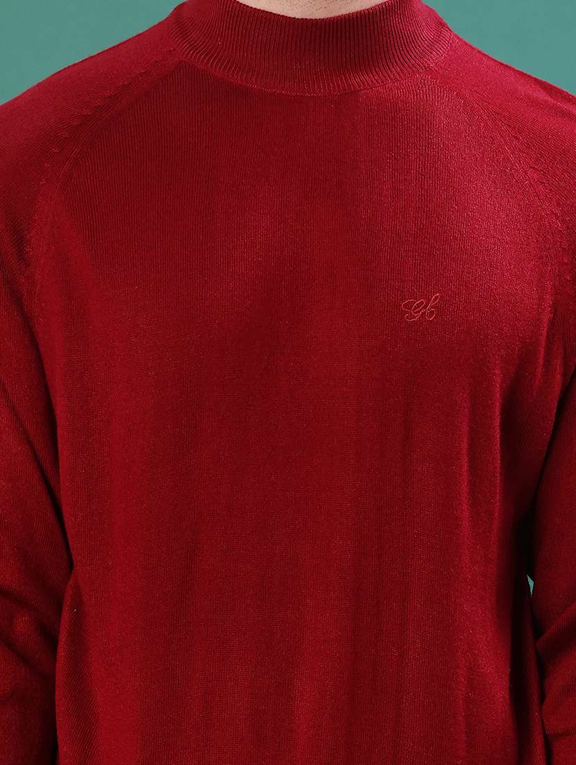 men solid long sleeve regular fit pullover - 22092967 -  Standard Image - 5
