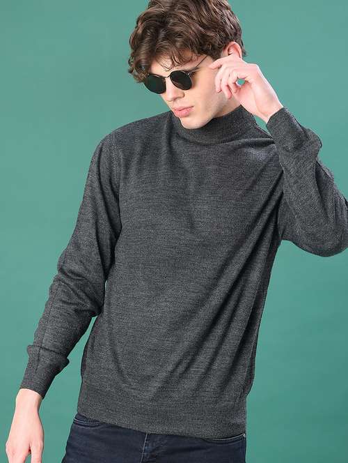 men solid long sleeve regular fit pullover - 22092968 -  Standard Image - 0