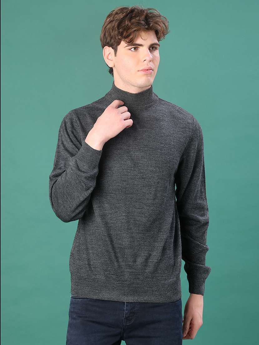 men solid long sleeve regular fit pullover - 22092968 -  Standard Image - 3
