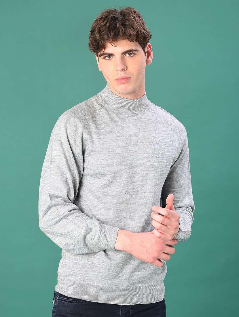 men solid long sleeve regular fit pullover - 22092970 -  Standard Image - 3