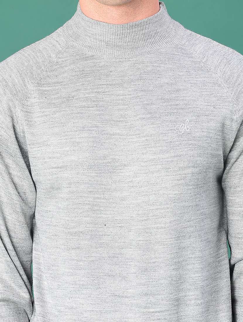 men solid long sleeve regular fit pullover - 22092970 -  Standard Image - 5