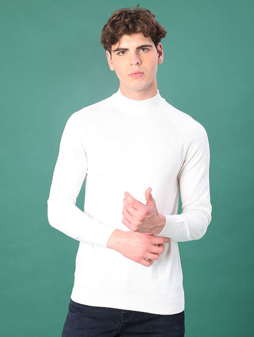 men solid long sleeve regular fit pullover - 22092971 -  Standard Image - 3