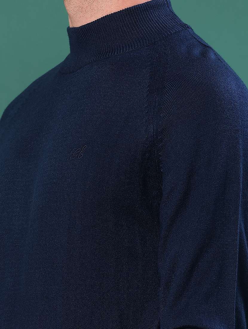 men solid long sleeve regular fit pullover - 22092972 -  Standard Image - 5