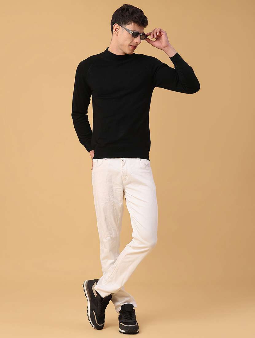 men solid long sleeve regular fit pullover  - 22092973 -  Standard Image - 5