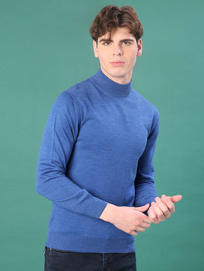men solid long sleeve regular fit pullover - 22092975 -  Standard Image - 3
