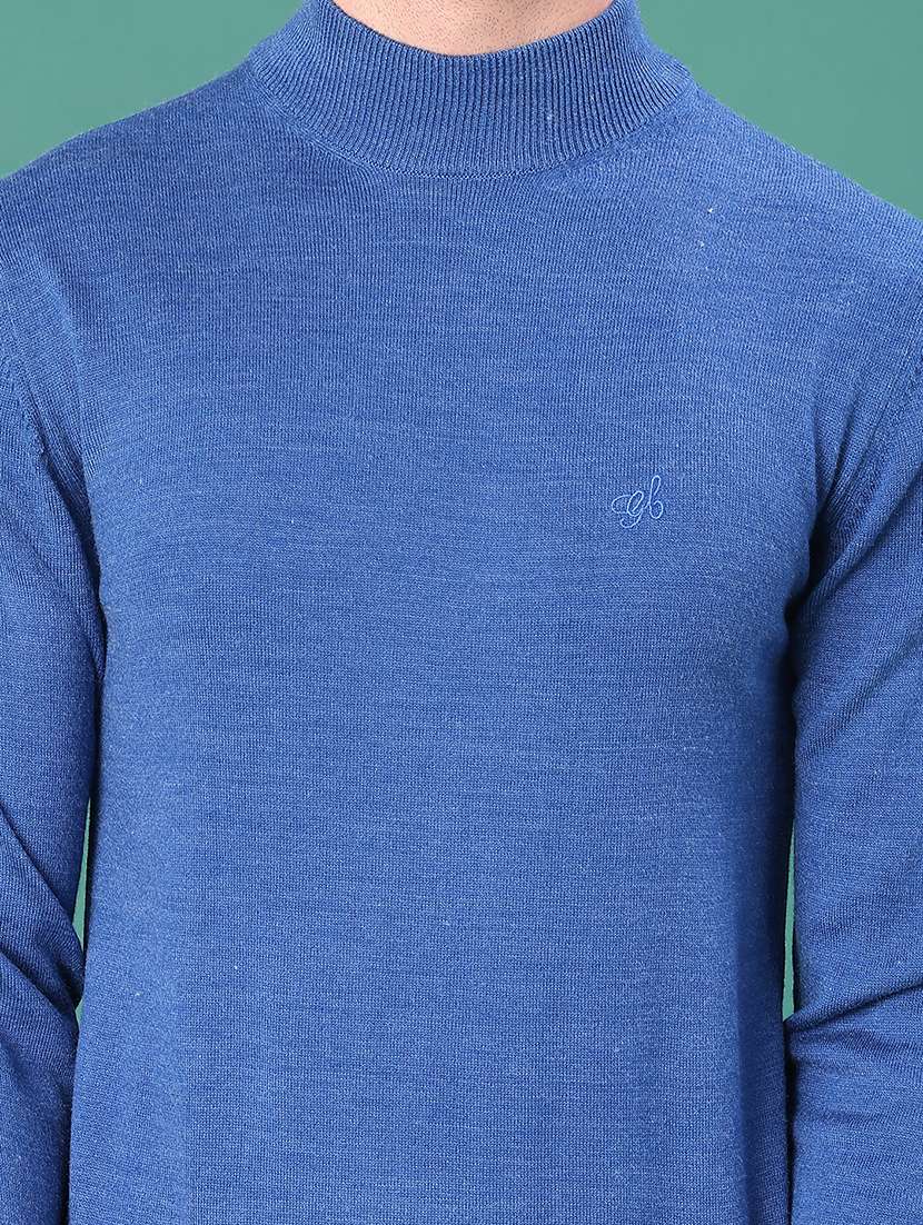 men solid long sleeve regular fit pullover - 22092975 -  Standard Image - 5