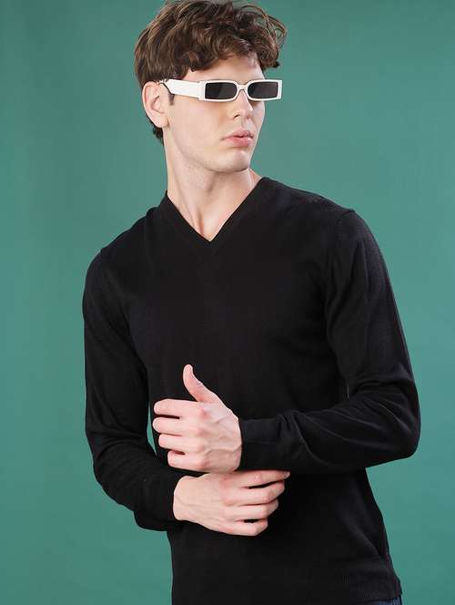 men solid long sleeve regular fit pullover - 22092976 -  Standard Image - 0