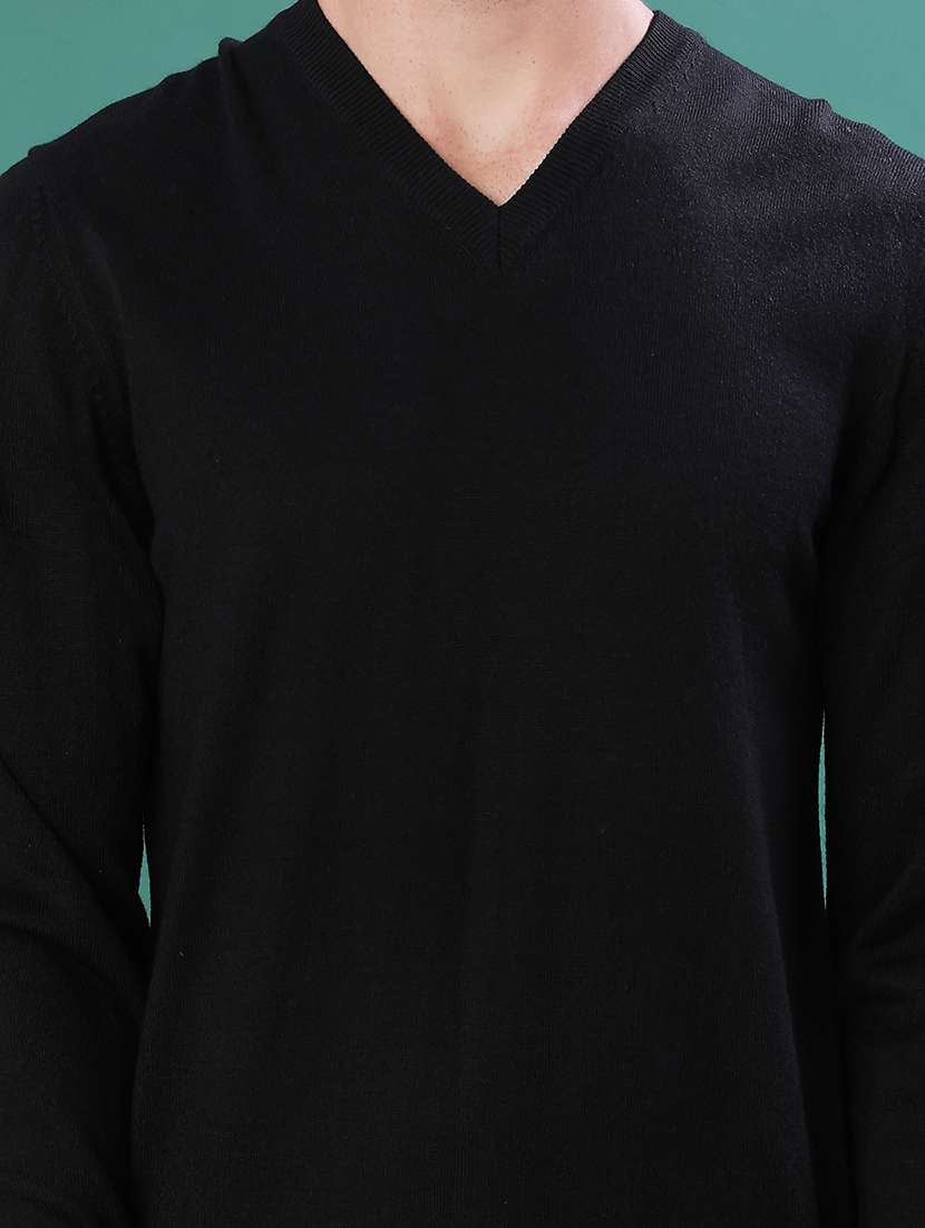 men solid long sleeve regular fit pullover - 22092976 -  Standard Image - 5