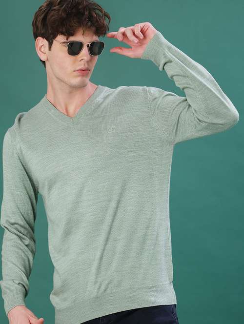 men solid long sleeve regular fit pullover - 22092978 -  Standard Image - 0