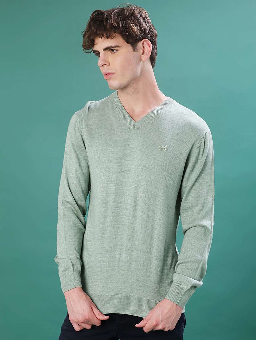 men solid long sleeve regular fit pullover - 22092978 -  Standard Image - 3