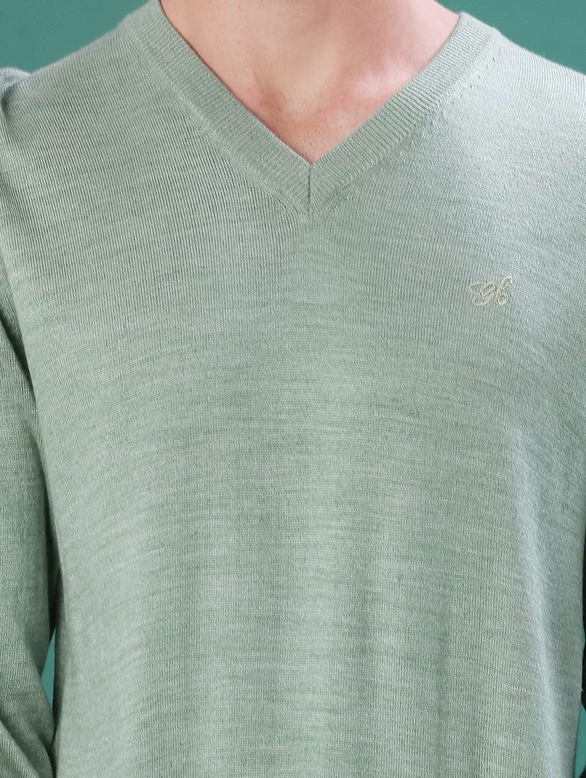 men solid long sleeve regular fit pullover - 22092978 -  Standard Image - 5