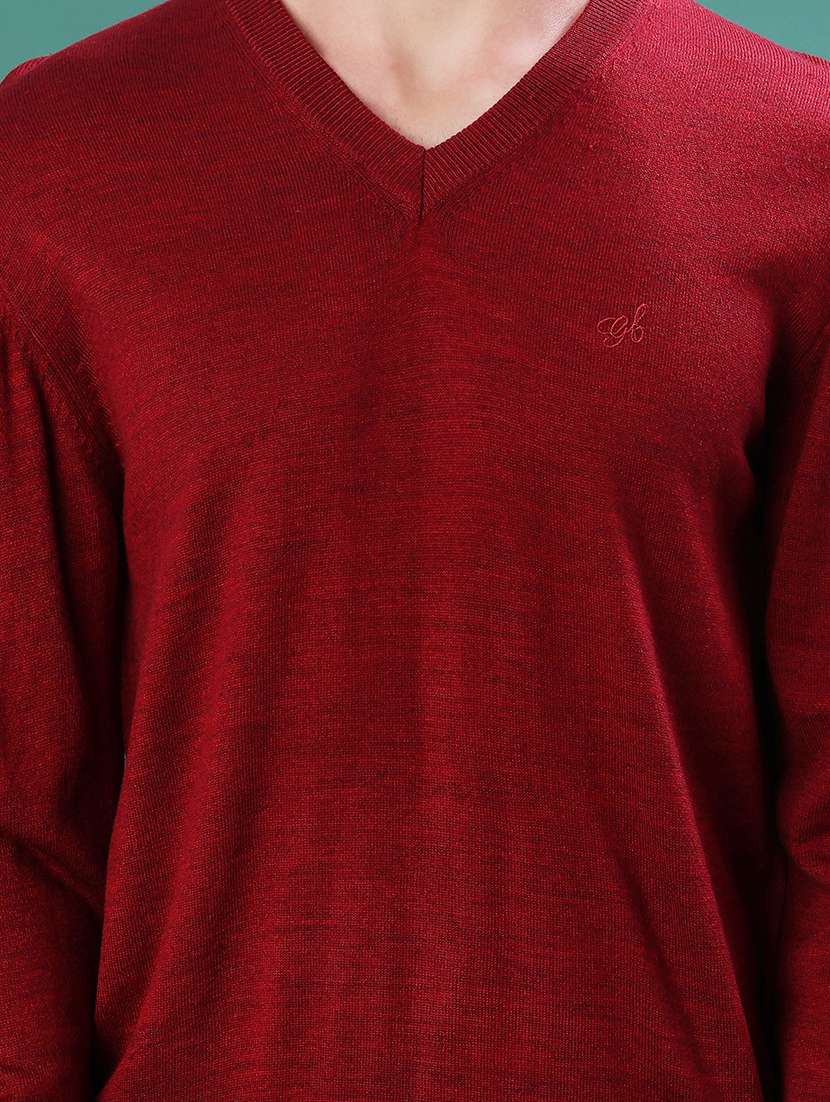 men solid long sleeve regular fit pullover - 22092980 -  Standard Image - 5