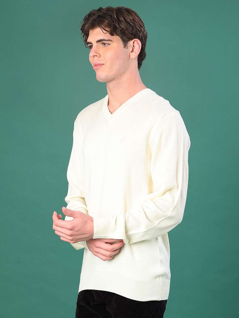 men solid long sleeve regular fit pullover - 22092982 -  Standard Image - 3