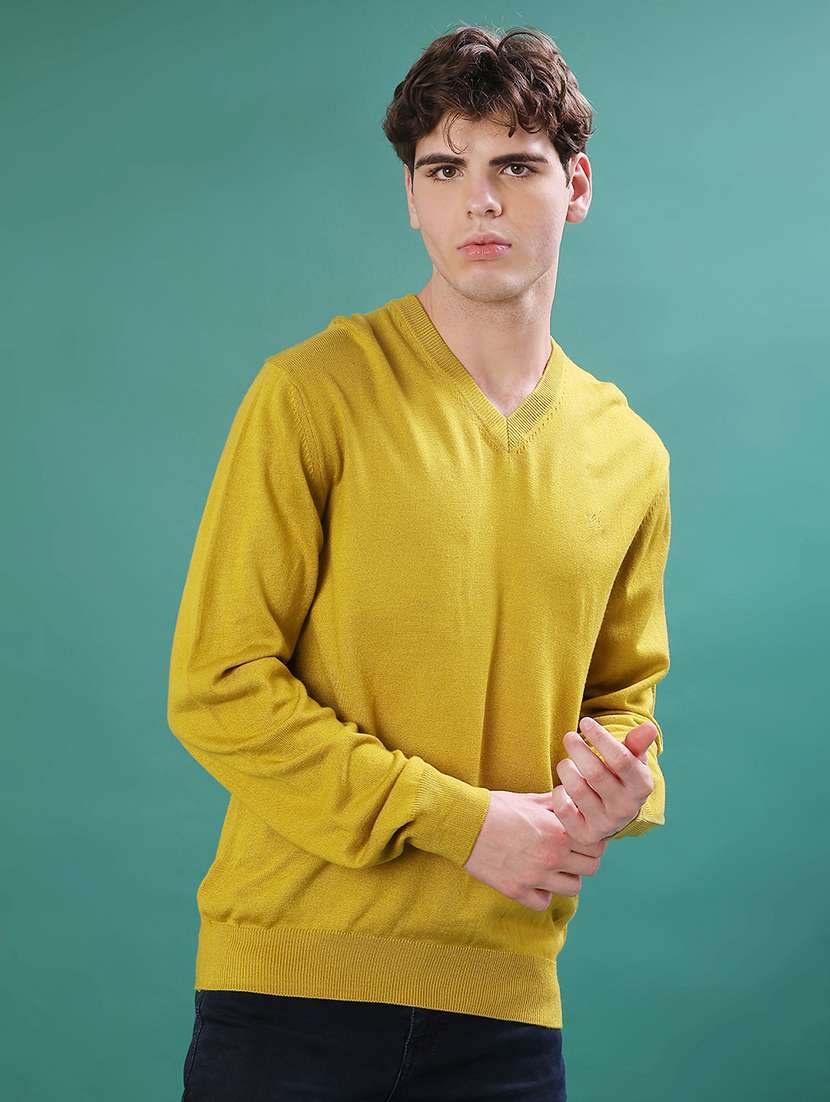 men solid long sleeve regular fit pullover - 22092983 -  Standard Image - 3