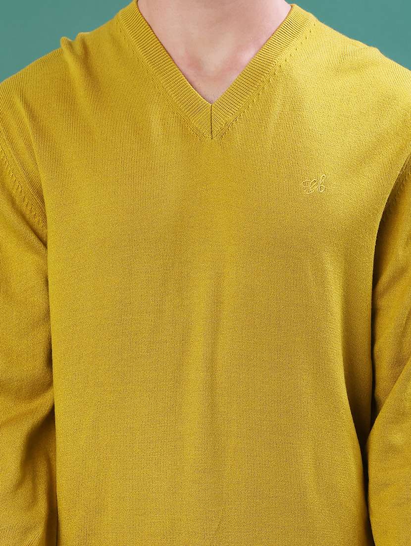men solid long sleeve regular fit pullover - 22092983 -  Standard Image - 5