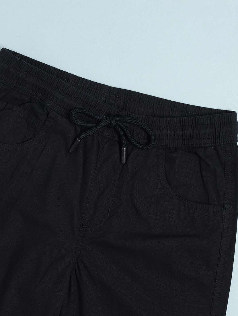 Boys Plain Mid Rise Regular Fit Cargo - 22093019 -  Standard Image - 3