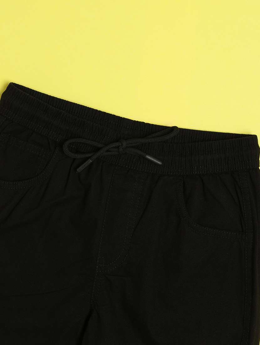 boys plain mid rise regular fit cargo - 22093022 -  Standard Image - 3
