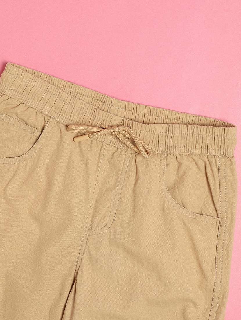 boys plain mid rise regular fit cargo - 22093024 -  Standard Image - 3