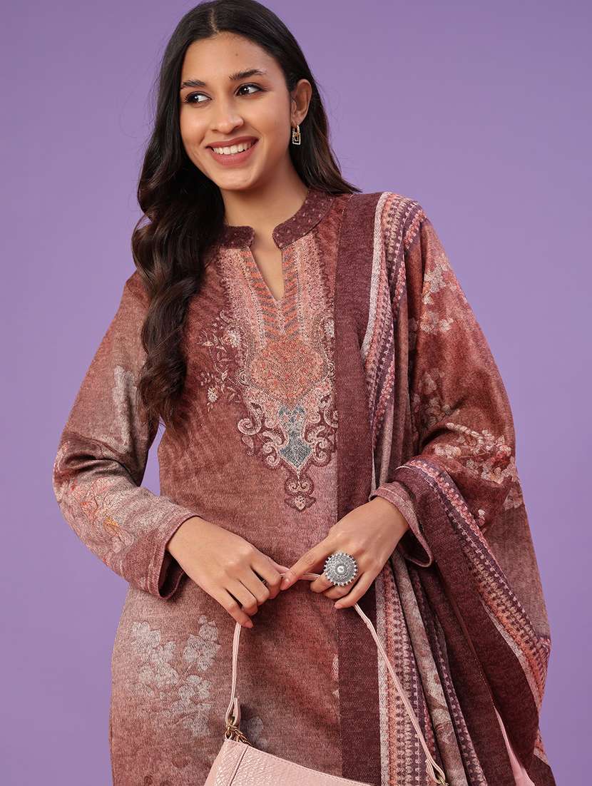 women self design long sleeve kurta pant with dupatta set - 22093058 -  Standard Image - 3