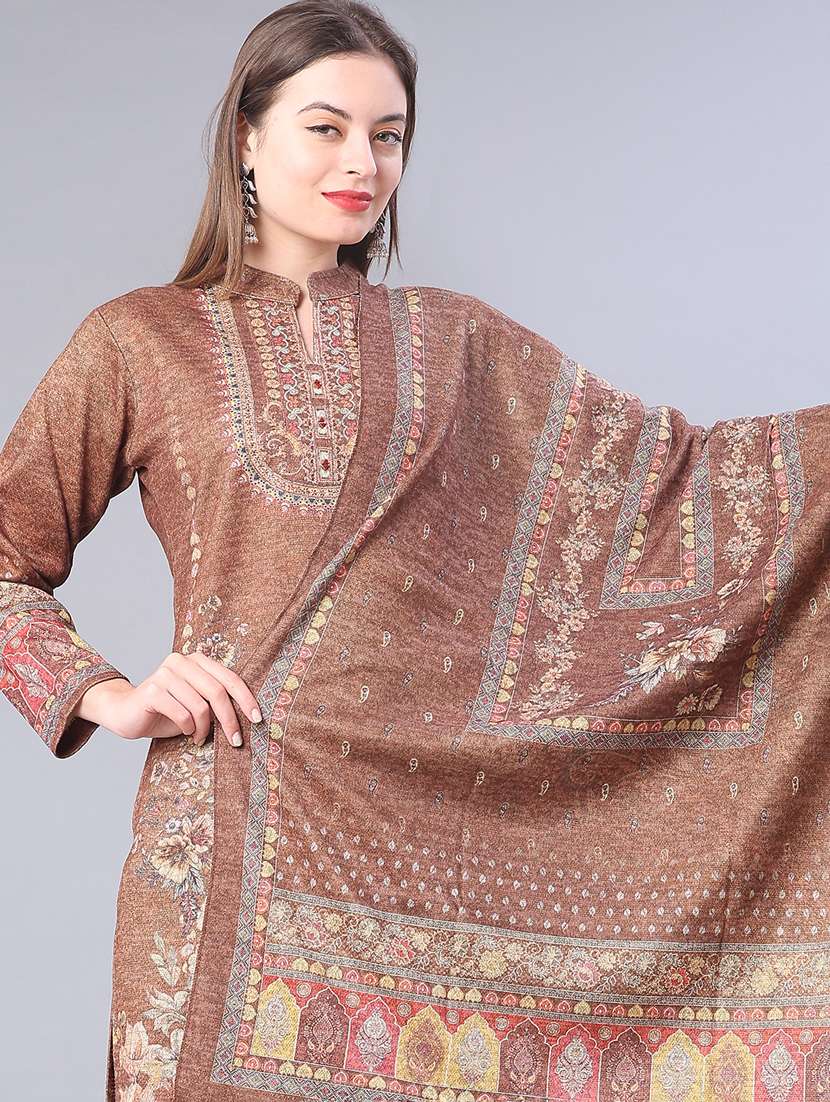 women self design long sleeve kurta pant with dupatta set - 22093063 -  Standard Image - 3