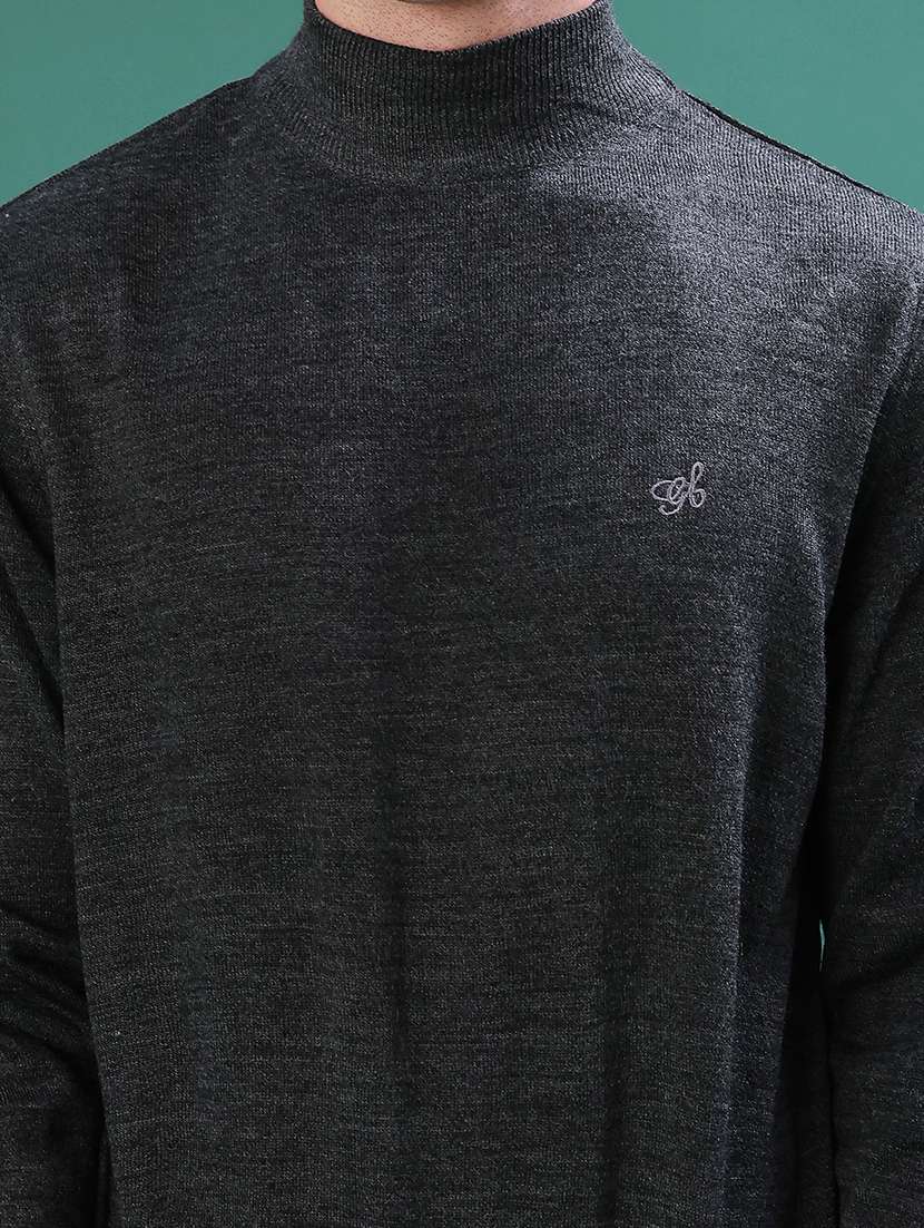 men solid long sleeve regular fit pullover - 22093064 -  Standard Image - 5