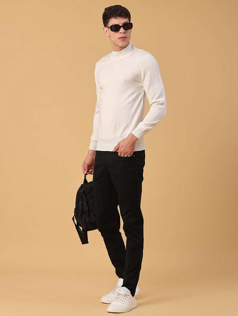 men solid long sleeve regualr fit pullover - 22093069 -  Standard Image - 5