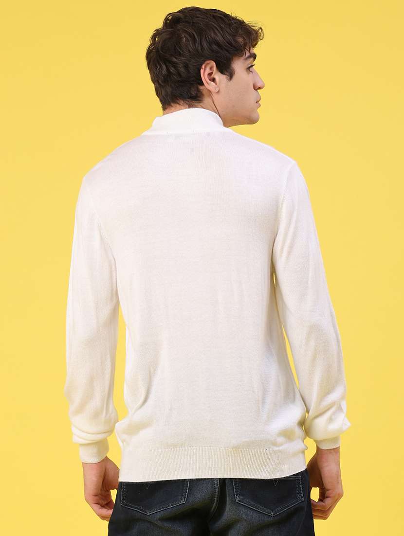men solid long sleeve high neck pullover - 22093070 -  Standard Image - 3