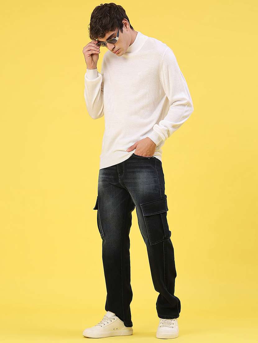 men solid long sleeve high neck pullover - 22093070 -  Standard Image - 5