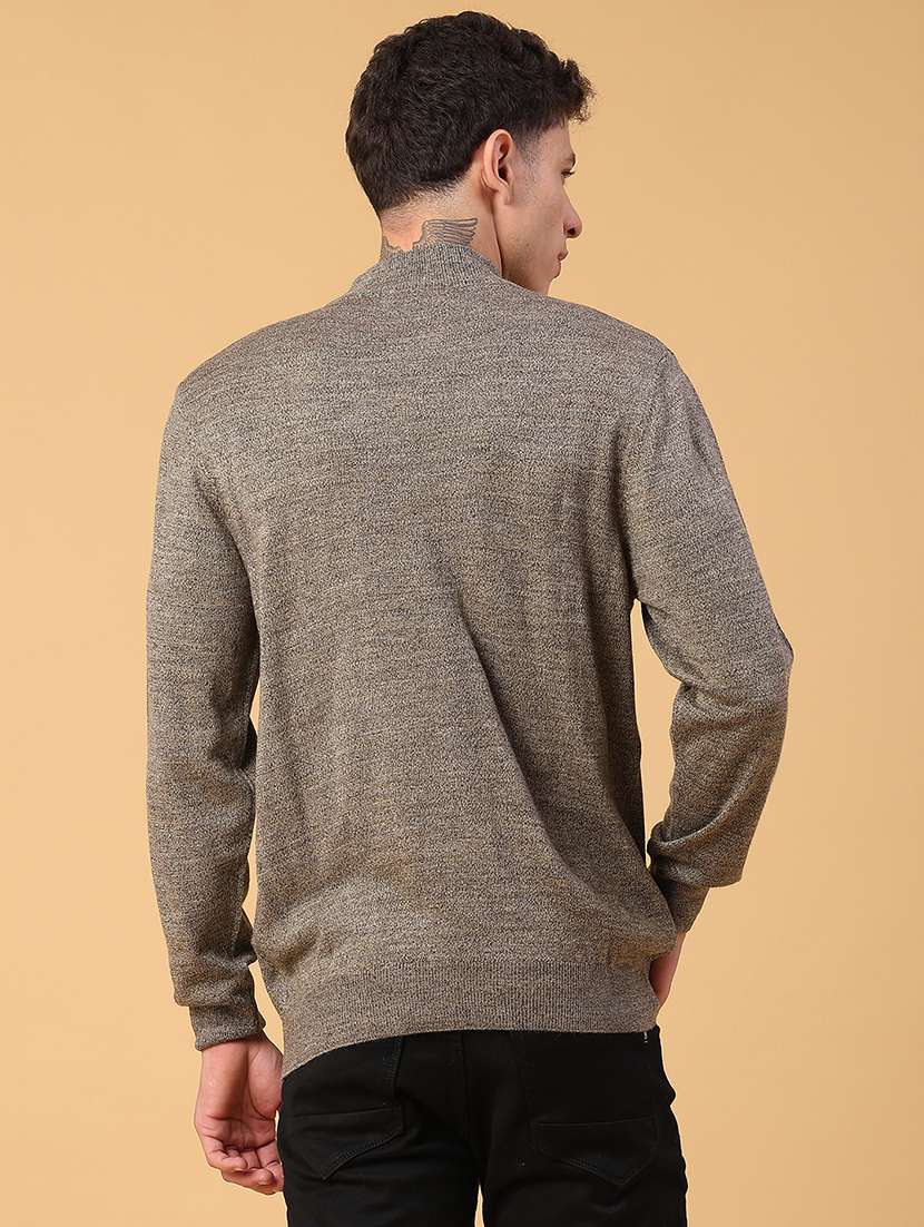 men solid long sleeve regualr fit pullover - 22093072 -  Standard Image - 3