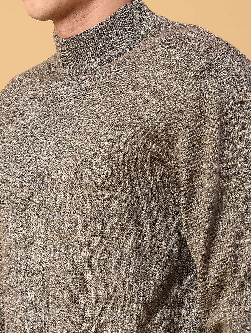 men solid long sleeve regualr fit pullover - 22093072 -  Standard Image - 5