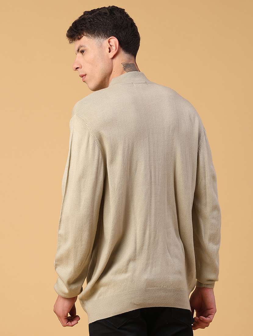 men solid long sleeve regualr fit pullover - 22093073 -  Standard Image - 3