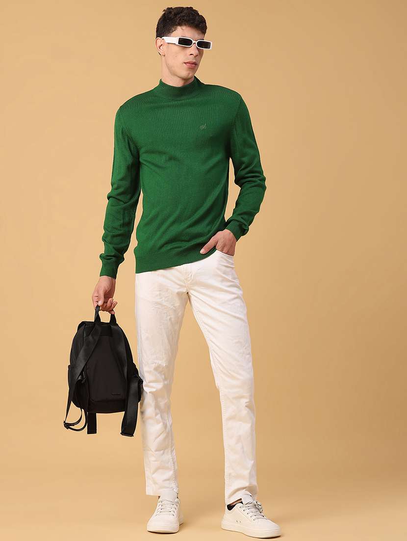 men solid long sleeve regualr fit pullover - 22093075 -  Standard Image - 5