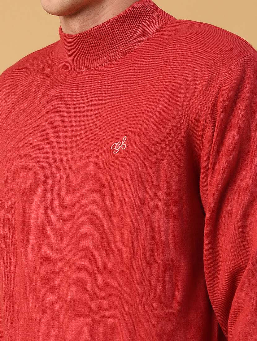 men solid long sleeve regualr fit pullover - 22093076 -  Standard Image - 5