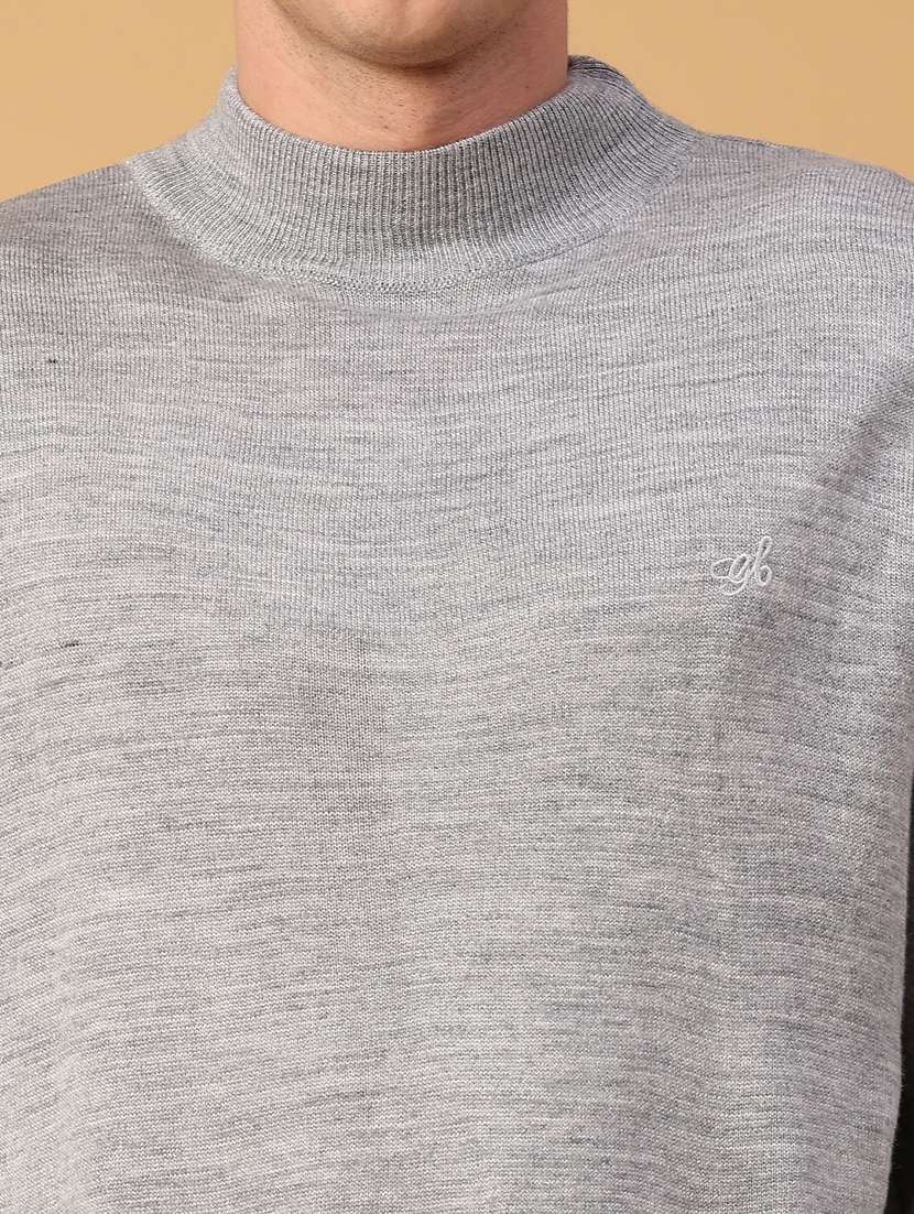 men solid long sleeve regualr fit pullover - 22093078 -  Standard Image - 5